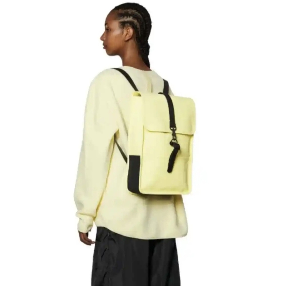 ✨ Rains backpack mini light yellow (straw) unisex NWT